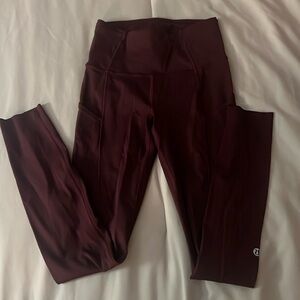 Maroon lululemon leggings